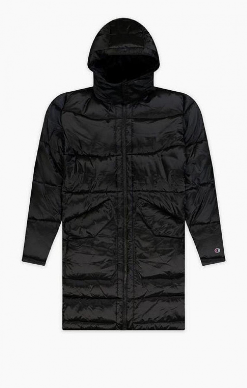 Champion Zip-Up Polstret Long Hætte Jacket Jakker Herre Mørkeblå | 0349-MLKZQ