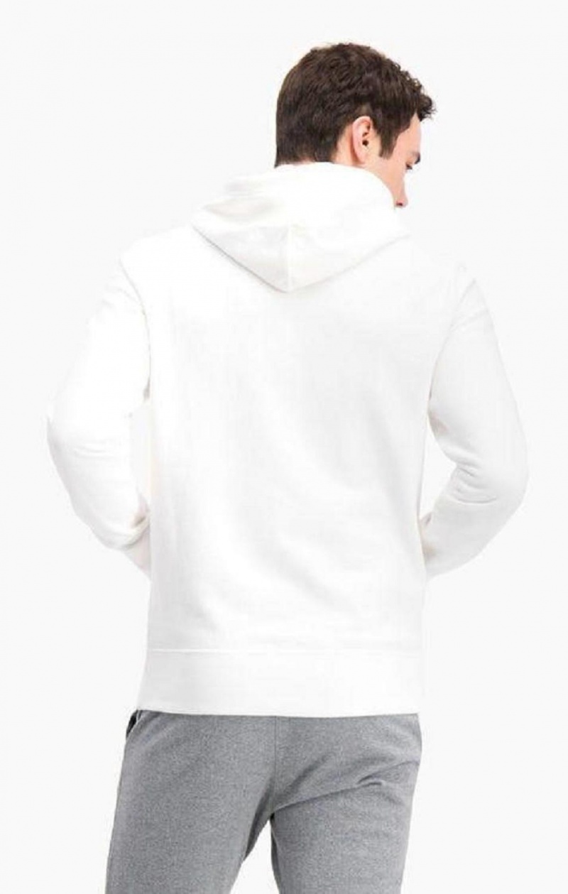 Champion Zip-Up Satin C Logo Hoodie Hættetrøje Herre Hvide | 8619-XUCHR