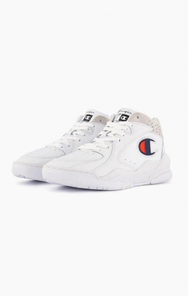 Champion Zone Mid Trainers Sportssko Dame Hvide | 6489-ZTHGL